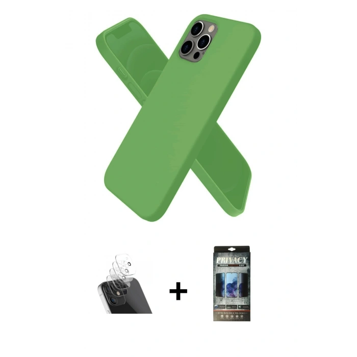 MARSİLYAN™- iPhone 12 Pro Kılıf Kozmos Yansıma Özel Seri - Siyah 34D Hayalet Izgaralı Cam + Kamera Lens Koruma Cam - SF