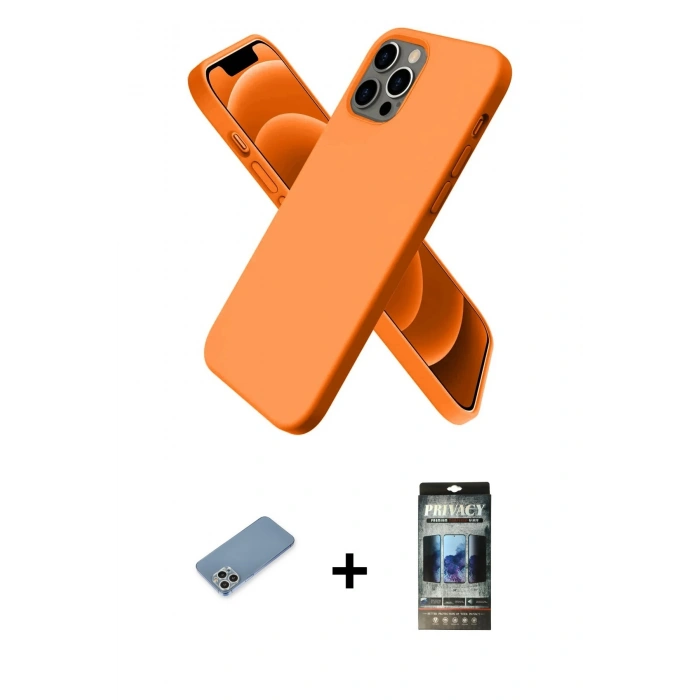 MARSİLYAN™- iPhone 12 Pro Kılıf Kozmos Yansıma Özel Seri - Siyah 34D Hayalet Izgaralı Cam + Shine Kamera Lens Koruma Cam - GS