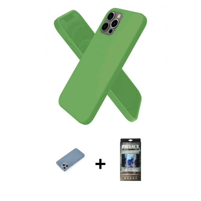 MARSİLYAN™- iPhone 12 Pro Kılıf Kozmos Yansıma Özel Seri - Siyah 34D Hayalet Izgaralı Cam + Shine Kamera Lens Koruma Cam - GS