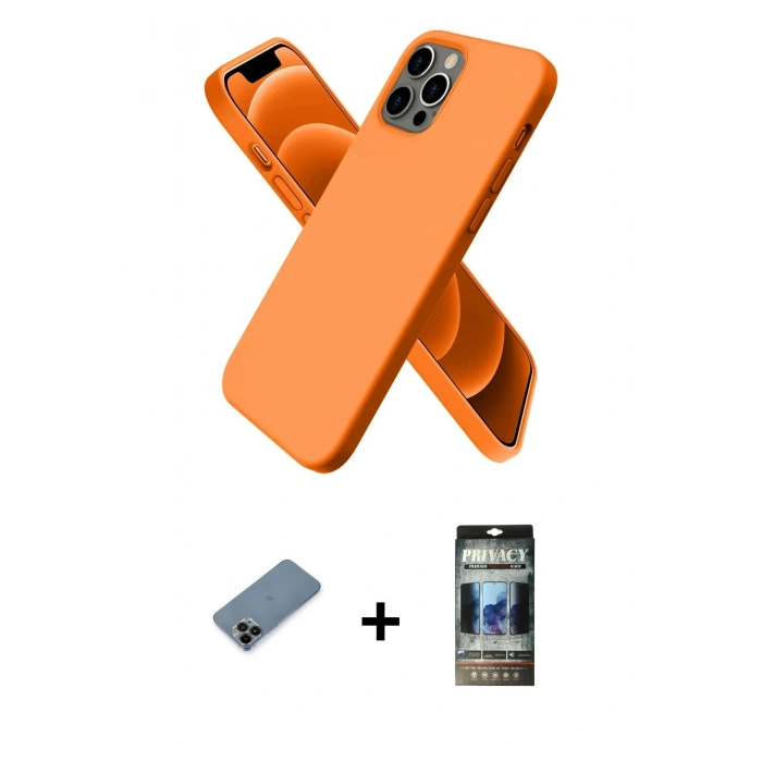 MARSİLYAN™- iPhone 12 Pro Kılıf Kozmos Yansıma Özel Seri - Siyah 34D Hayalet Izgaralı Cam + Shine Kamera Lens Koruma Cam - SH