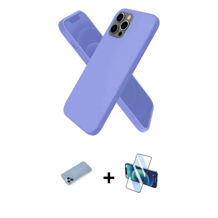 MARSİLYAN™- iPhone 12 Pro Kılıf Kozmos Yansıma Özel Seri - Siyah 3D Antistatik Seramik Nano Ekran Koruyucu + Shine Kamera Lens Koruma Cam - MI