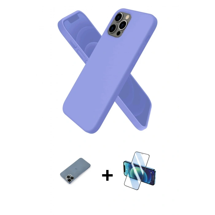 MARSİLYAN™- iPhone 12 Pro Kılıf Kozmos Yansıma Özel Seri - Siyah 3D Antistatik Seramik Nano Ekran Koruyucu + Shine Kamera Lens Koruma Cam - SH