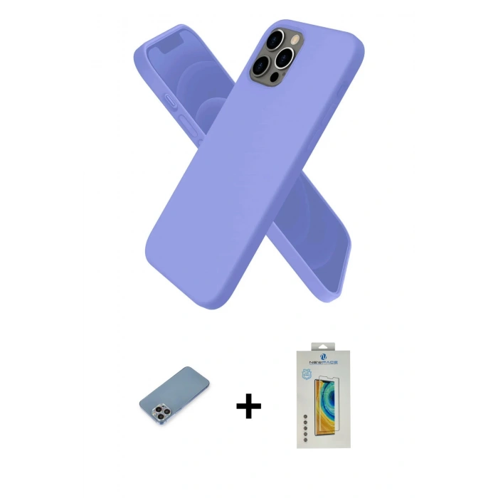 MARSİLYAN™- iPhone 12 Pro Kılıf Kozmos Yansıma Özel Seri - Siyah Polymer Nano Ekran Koruyucu + Shine Kamera Lens Koruma Cam - GI