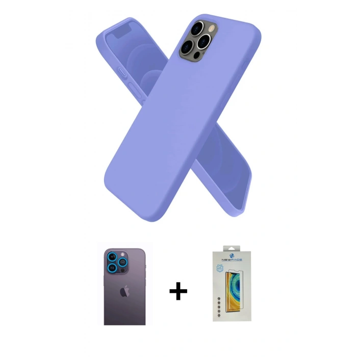MARSİLYAN™- iPhone 12 Pro Kılıf Kozmos Yansıma Özel Seri - Siyah Polymer Nano Ekran Koruyucu + Neon Fosforlu Kamera Lens - MI