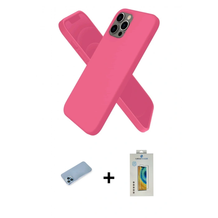 MARSİLYAN™- iPhone 12 Pro Kılıf Kozmos Yansıma Özel Seri - Siyah Polymer Nano Ekran Koruyucu + Shine Kamera Lens Koruma Cam - MI