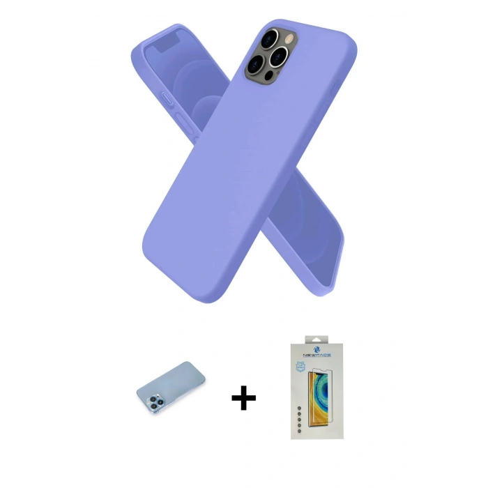 MARSİLYAN™- iPhone 12 Pro Kılıf Kozmos Yansıma Özel Seri - Siyah Polymer Nano Ekran Koruyucu + Shine Kamera Lens Koruma Cam - MI