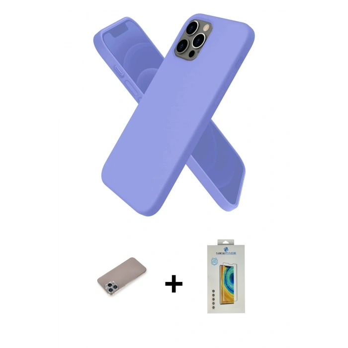 MARSİLYAN™- iPhone 12 Pro Kılıf Kozmos Yansıma Özel Seri - Siyah Polymer Nano Ekran Koruyucu + Shine Kamera Lens Koruma Cam - SABE