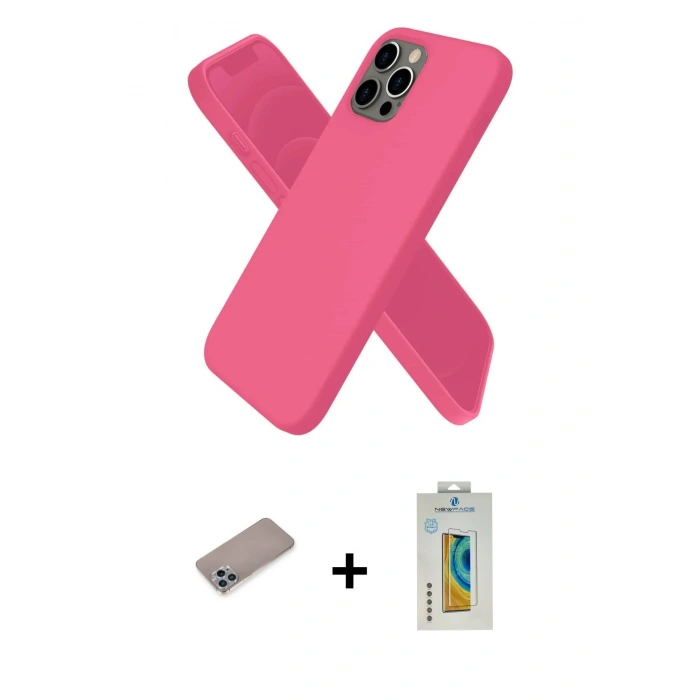 MARSİLYAN™- iPhone 12 Pro Kılıf Kozmos Yansıma Özel Seri - Siyah Polymer Nano Ekran Koruyucu + Shine Kamera Lens Koruma Cam - SABE