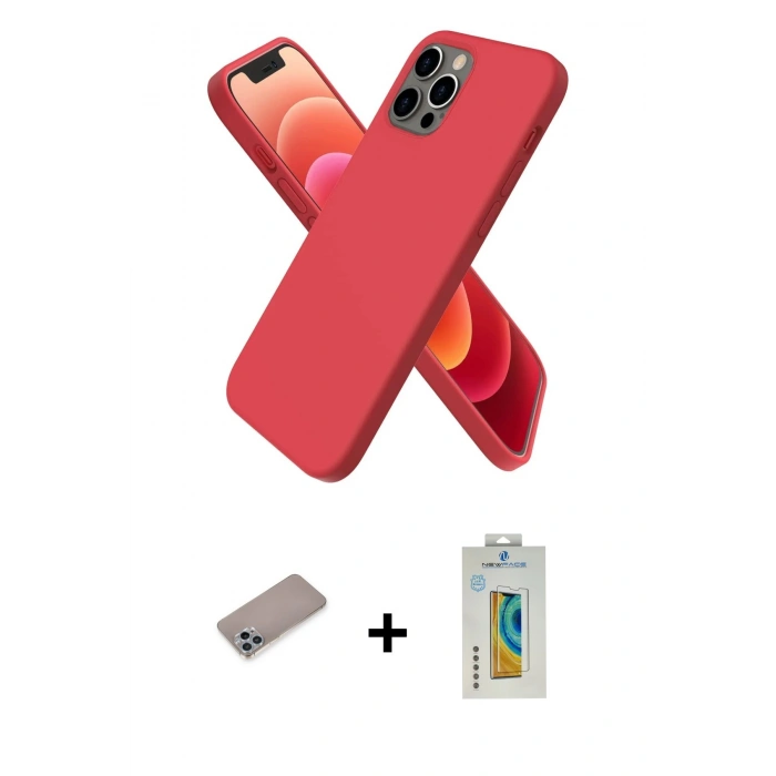 MARSİLYAN™- iPhone 12 Pro Kılıf Kozmos Yansıma Özel Seri - Siyah Polymer Nano Ekran Koruyucu + Shine Kamera Lens Koruma Cam - SABE