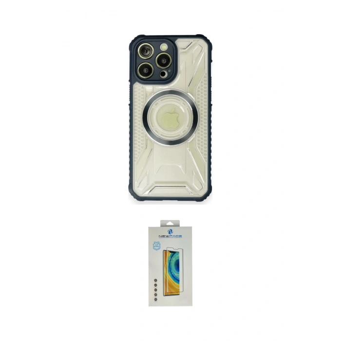 MARSİLYAN™- iPhone 12 Pro Kılıf Kutup Modern - Siyah Polymer Nano Ekran Koruyucu