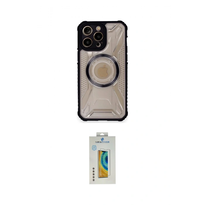 MARSİLYAN™- iPhone 12 Pro Kılıf Kutup Modern - Siyah Polymer Nano Ekran Koruyucu