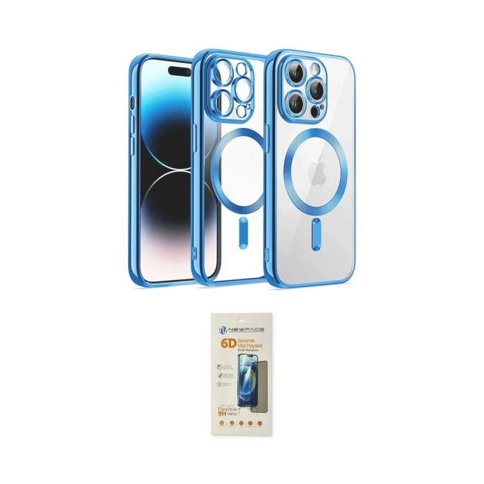MARSİLYAN™- iPhone 12 Pro Kılıf Nova Işık Özel Seri - Siyah 6D Mat Seramik Hayalet Nano Ekran Koruyucu
