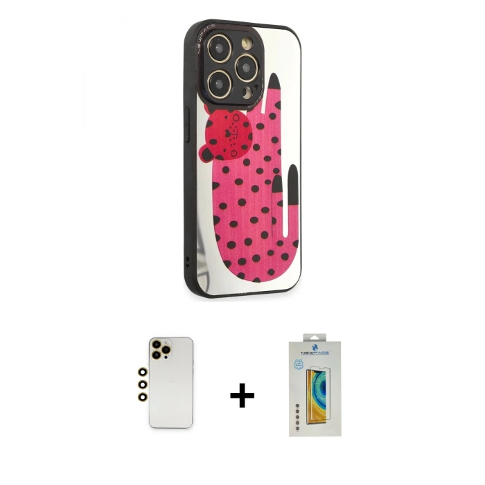 MARSİLYAN™- iPhone 12 Pro Kılıf Odak Klasik Serisi - Siyah Polymer Nano Ekran Koruyucu + Shine Kamera Lens - GD