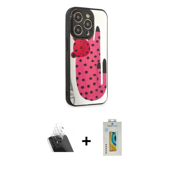 MARSİLYAN™- iPhone 12 Pro Kılıf Odak Klasik Serisi - Siyah Polymer Nano Ekran Koruyucu + Kamera Lens Koruma Cam - SF