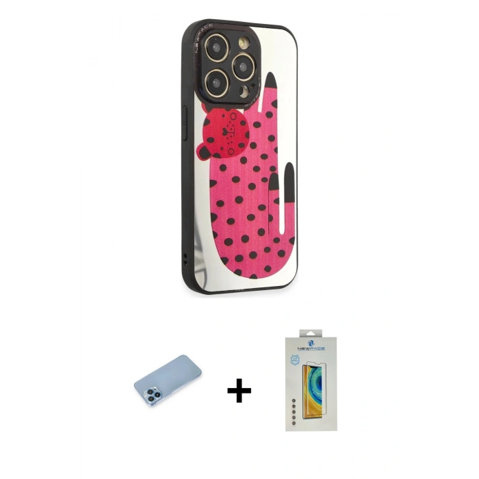MARSİLYAN™- iPhone 12 Pro Kılıf Odak Klasik Serisi - Siyah Polymer Nano Ekran Koruyucu + Shine Kamera Lens Koruma Cam - MI
