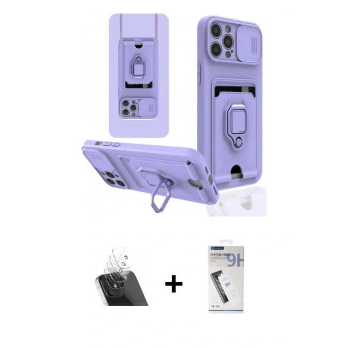MARSİLYAN™- iPhone 12 Pro Kılıf Vadi Form Prime - Şeffaf Uv Polymer Nano Ekran Koruyucu + Kamera Lens Koruma Cam - SF