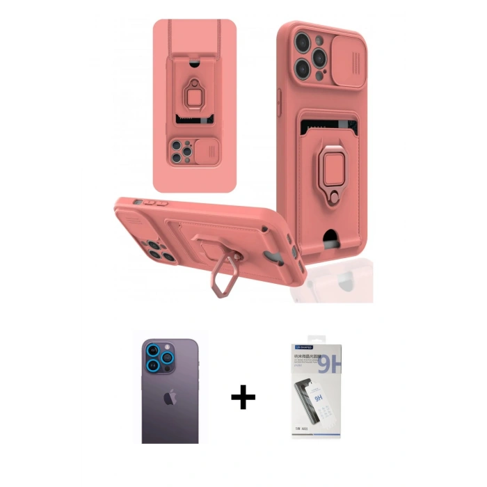 MARSİLYAN™- iPhone 12 Pro Kılıf Vadi Form Prime - Şeffaf Uv Polymer Nano Ekran Koruyucu + Neon Fosforlu Kamera Lens - MI