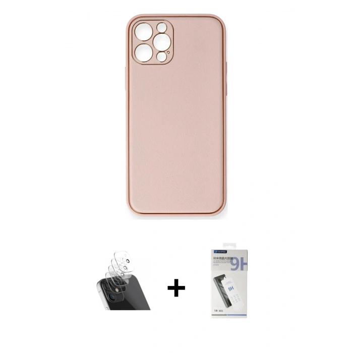 MARSİLYAN™- iPhone 12 Pro Kılıf Yadigar Klasik - Şeffaf Uv Polymer Nano Ekran Koruyucu + Kamera Lens Koruma Cam - SF