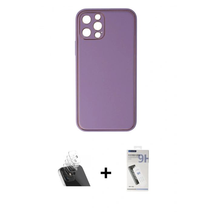 MARSİLYAN™- iPhone 12 Pro Kılıf Yadigar Klasik - Şeffaf Uv Polymer Nano Ekran Koruyucu + Kamera Lens Koruma Cam - SF
