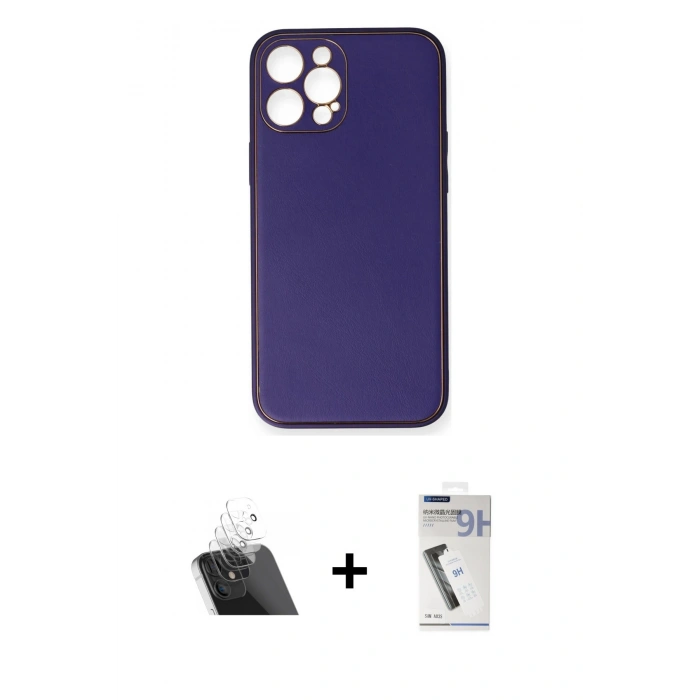 MARSİLYAN™- iPhone 12 Pro Kılıf Yadigar Klasik - Şeffaf Uv Polymer Nano Ekran Koruyucu + Kamera Lens Koruma Cam - SF