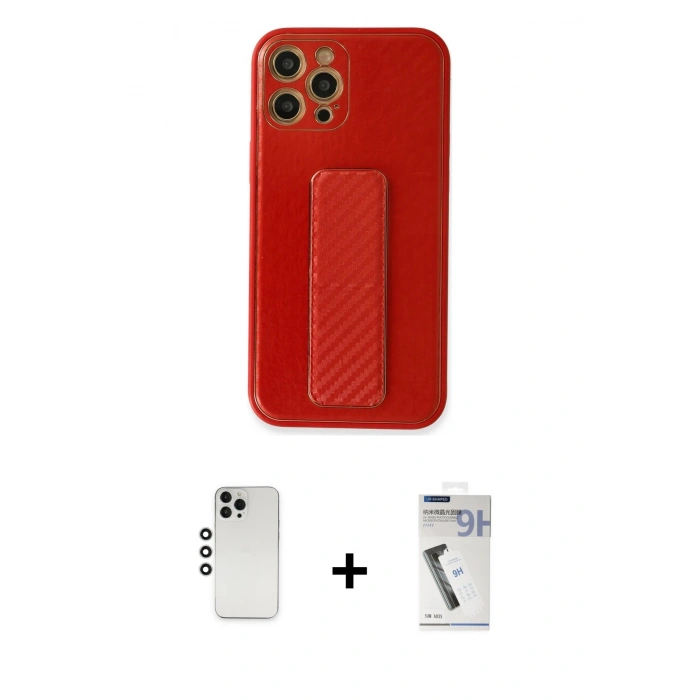 MARSİLYAN™- iPhone 12 Pro Kılıf Yörünge Yansıma - Şeffaf Uv Polymer Nano Ekran Koruyucu + Shine Kamera Lens - GS