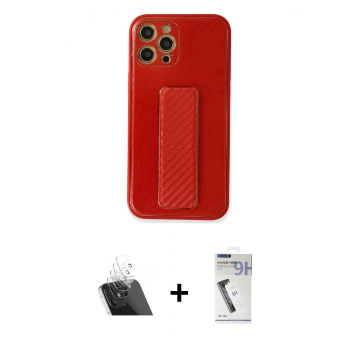 MARSİLYAN™- iPhone 12 Pro Kılıf Yörünge Yansıma - Şeffaf Uv Polymer Nano Ekran Koruyucu + Kamera Lens Koruma Cam - SF
