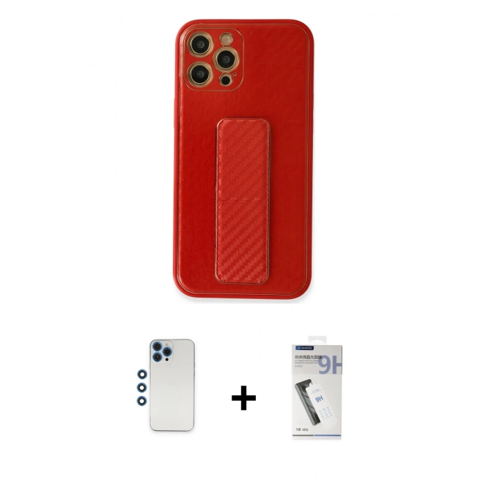 MARSİLYAN™- iPhone 12 Pro Kılıf Yörünge Yansıma - Şeffaf Uv Polymer Nano Ekran Koruyucu + Shine Kamera Lens - MI