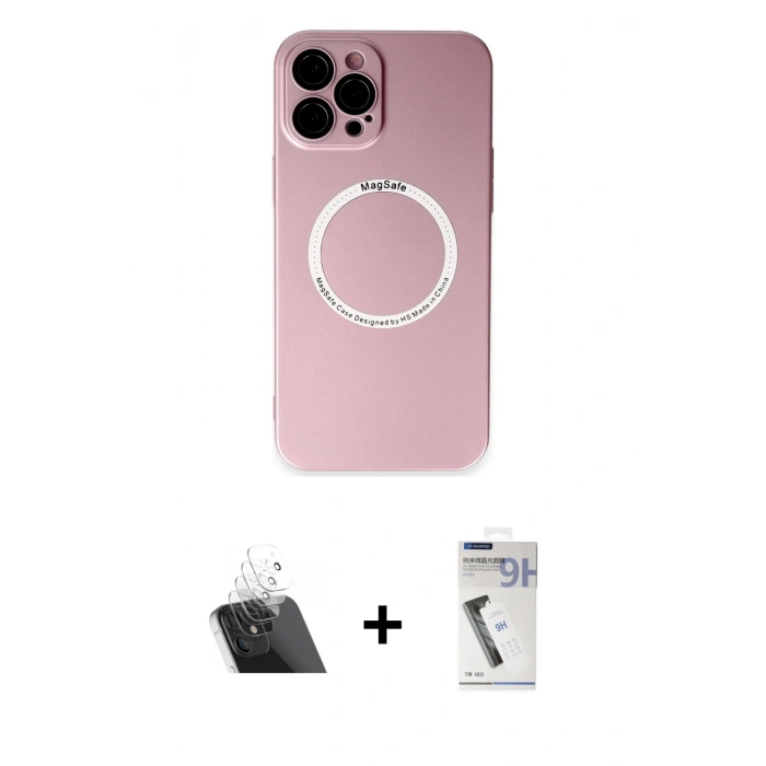 MARSİLYAN™- iPhone 12 Pro Kılıf Zirve Klasik Prime - Şeffaf Uv Polymer Nano Ekran Koruyucu + Kamera Lens Koruma Cam - SF