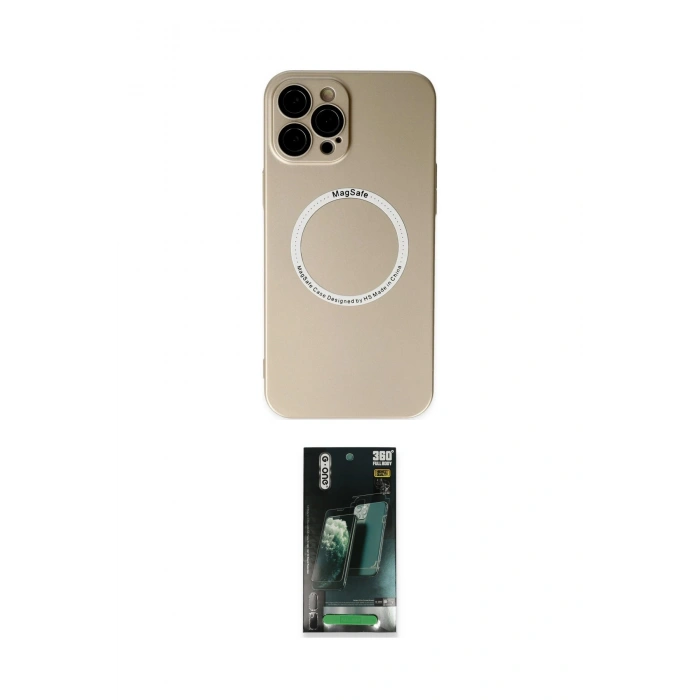 MARSİLYAN™- iPhone 12 Pro Kılıf Zirve Klasik Prime - Siyah 360 Mat Full Body Arka Koruyucu
