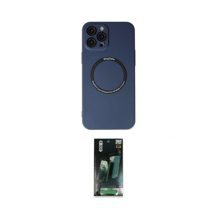 MARSİLYAN™- iPhone 12 Pro Kılıf Zirve Klasik Prime - Siyah 360 Mat Full Body Arka Koruyucu