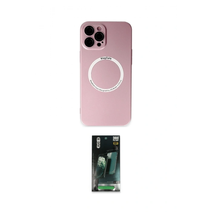 MARSİLYAN™- iPhone 12 Pro Kılıf Zirve Klasik Prime - Siyah 360 Mat Full Body Arka Koruyucu