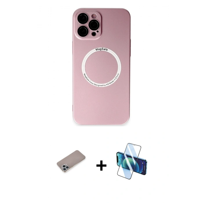 MARSİLYAN™- iPhone 12 Pro Kılıf Zirve Klasik Prime - Siyah 3D Antistatik Seramik Nano Ekran Koruyucu + Shine Kamera Lens Koruma Cam - SABE