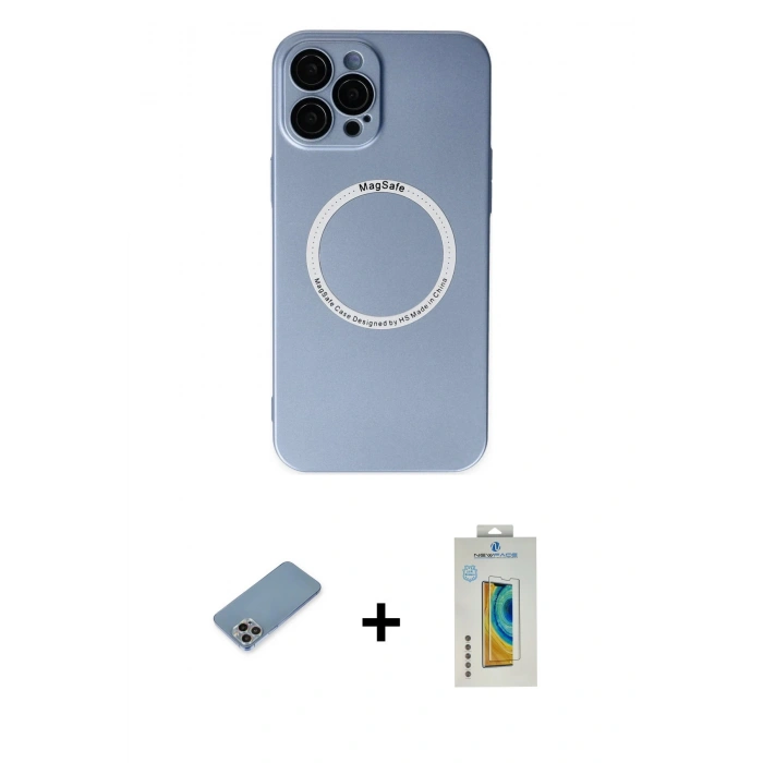 MARSİLYAN™- iPhone 12 Pro Kılıf Zirve Klasik Prime - Siyah Polymer Nano Ekran Koruyucu + Shine Kamera Lens Koruma Cam - GI