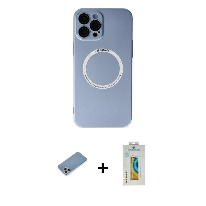 MARSİLYAN™- iPhone 12 Pro Kılıf Zirve Klasik Prime - Siyah Polymer Nano Ekran Koruyucu + Shine Kamera Lens Koruma Cam - GS