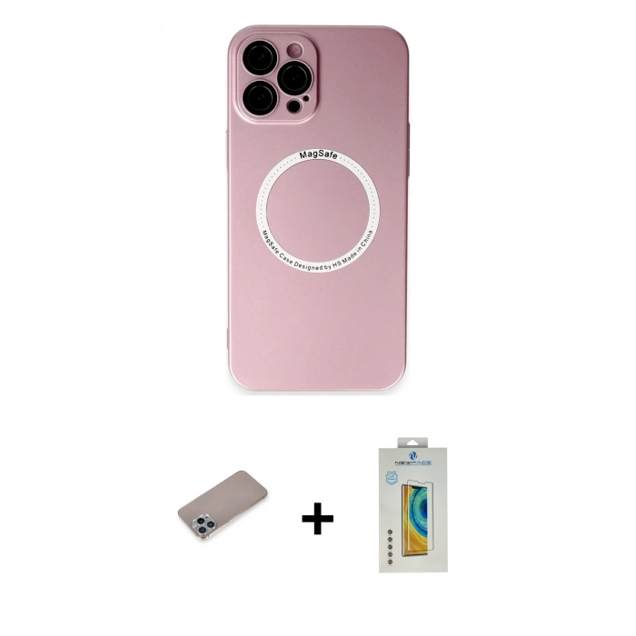 MARSİLYAN™- iPhone 12 Pro Kılıf Zirve Klasik Prime - Siyah Polymer Nano Ekran Koruyucu + Shine Kamera Lens Koruma Cam - SABE