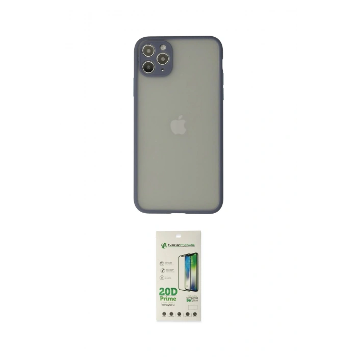 MARSİLYAN™- iPhone 12 Pro Max Kılıf Ahenk Çizgi Serisi - Siyah 20D Premium Cam Ekran Koruyucu