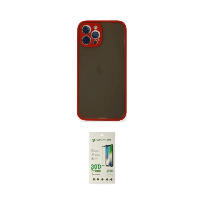 MARSİLYAN™- iPhone 12 Pro Max Kılıf Ahenk Çizgi Serisi - Siyah 20D Premium Cam Ekran Koruyucu