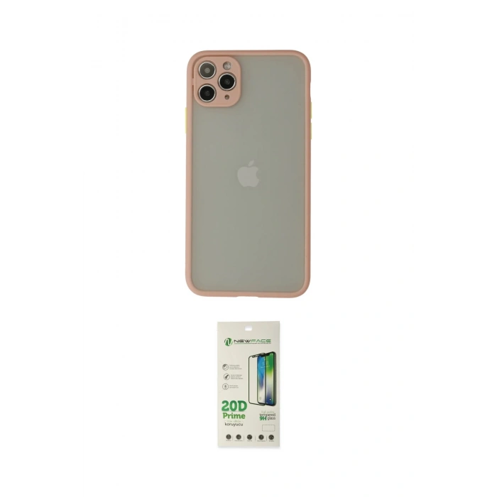 MARSİLYAN™- iPhone 12 Pro Max Kılıf Ahenk Çizgi Serisi - Siyah 20D Premium Cam Ekran Koruyucu