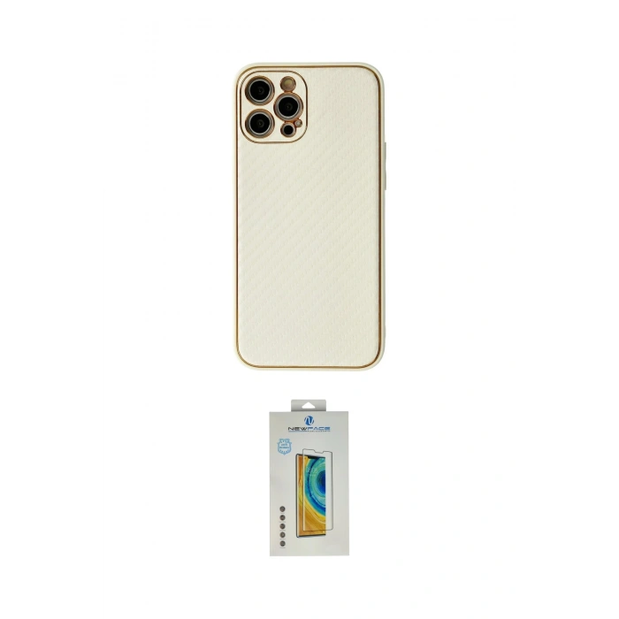 MARSİLYAN™- iPhone 12 Pro Max Kılıf Ahenk Işık - Siyah Polymer Nano Ekran Koruyucu