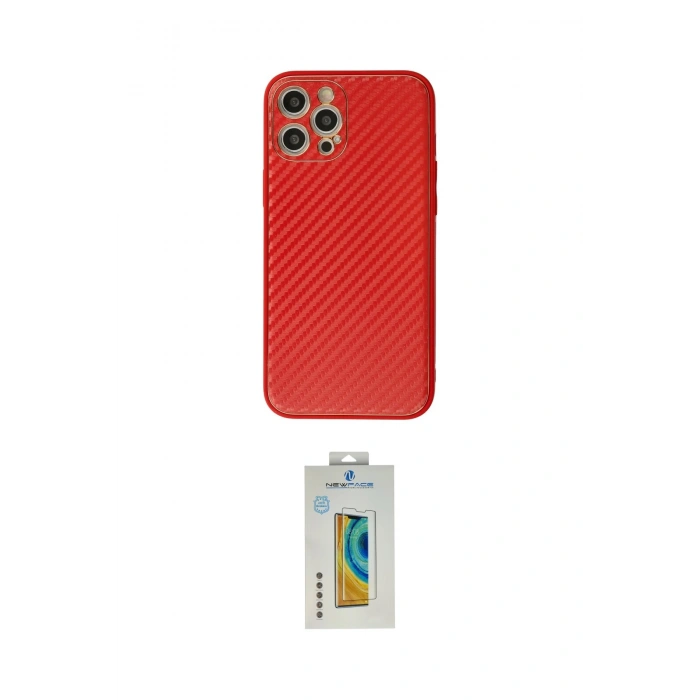MARSİLYAN™- iPhone 12 Pro Max Kılıf Ahenk Işık - Siyah Polymer Nano Ekran Koruyucu