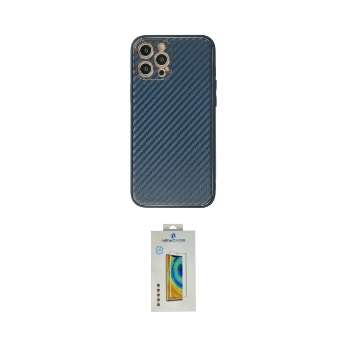 MARSİLYAN™- iPhone 12 Pro Max Kılıf Ahenk Işık - Siyah Polymer Nano Ekran Koruyucu