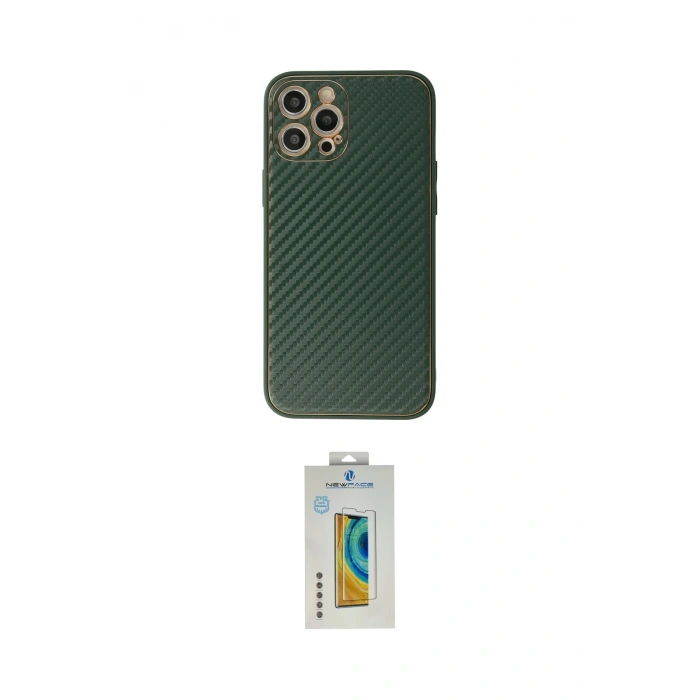 MARSİLYAN™- iPhone 12 Pro Max Kılıf Ahenk Işık - Siyah Polymer Nano Ekran Koruyucu