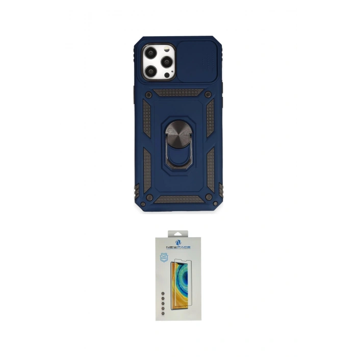 MARSİLYAN™- iPhone 12 Pro Max Kılıf Ahenk Klasik - Siyah Polymer Nano Ekran Koruyucu