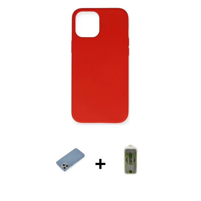 MARSİLYAN™- iPhone 12 Pro Max Kılıf Ahenk Serisi - Siyah Joko Magic 5D Hayalet Cam + Shine Kamera Lens Koruma Cam - GS