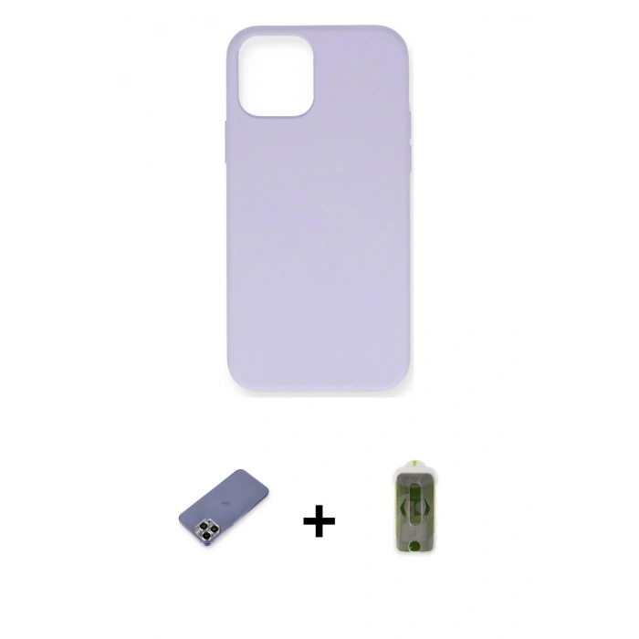 MARSİLYAN™- iPhone 12 Pro Max Kılıf Ahenk Serisi - Siyah Joko Magic 5D Hayalet Cam + Metal Kamera Lens Koruma Cam - GD