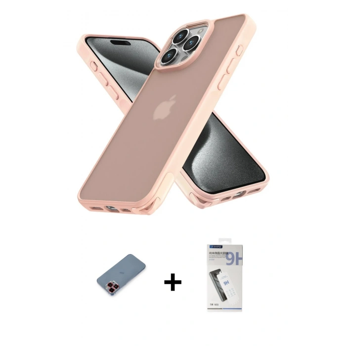 MARSİLYAN™- iPhone 12 Pro Max Kılıf Atlas Form - Şeffaf Uv Polymer Nano Ekran Koruyucu + Metal Kamera Lens Koruma Cam - KI