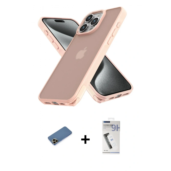 MARSİLYAN™- iPhone 12 Pro Max Kılıf Atlas Form - Şeffaf Uv Polymer Nano Ekran Koruyucu + Shine Kamera Lens Koruma Cam - GD