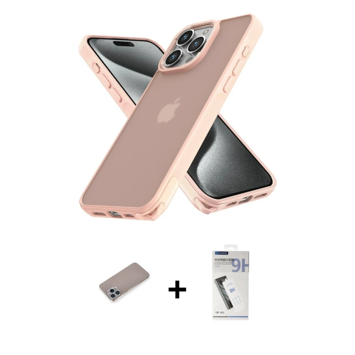 MARSİLYAN™- iPhone 12 Pro Max Kılıf Atlas Form - Şeffaf Uv Polymer Nano Ekran Koruyucu + Shine Kamera Lens Koruma Cam - SABE