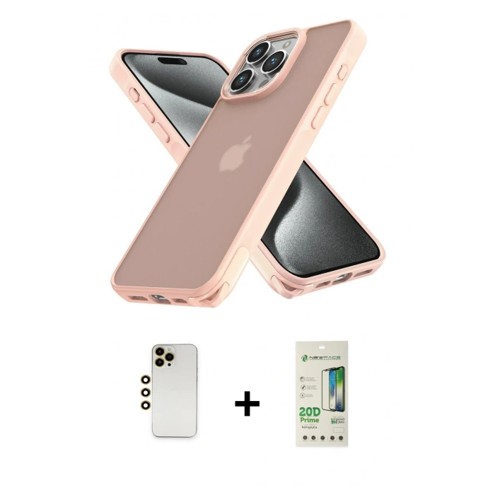 MARSİLYAN™- iPhone 12 Pro Max Kılıf Atlas Form - Siyah 20D Premium Cam Ekran Koruyucu + Shine Kamera Lens - GD