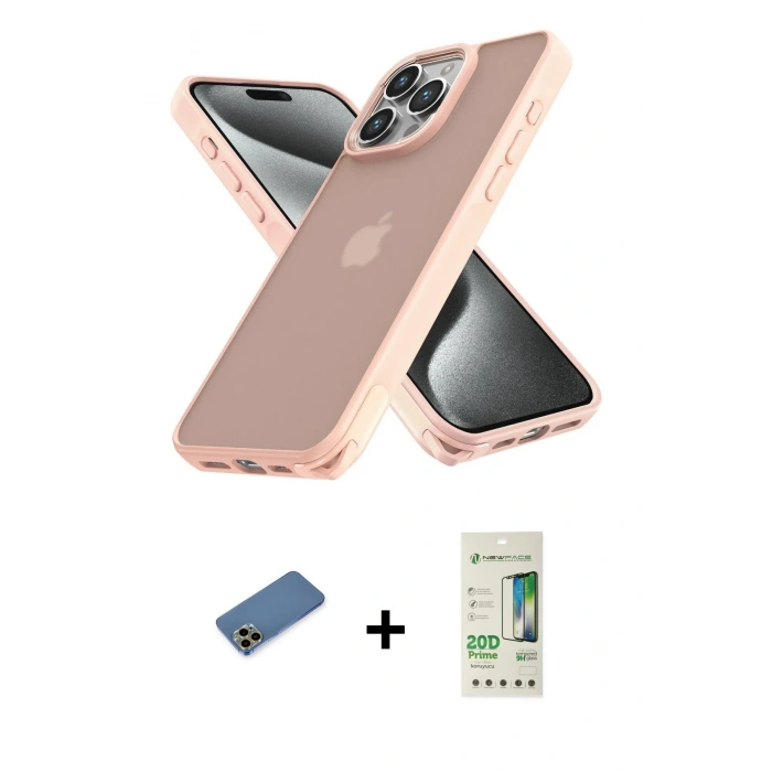 MARSİLYAN™- iPhone 12 Pro Max Kılıf Atlas Form - Siyah 20D Premium Cam Ekran Koruyucu + Shine Kamera Lens Koruma Cam - GD